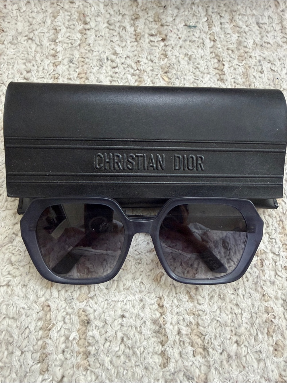 Dior Oversized Square Black Sunglasses - Picture 1 of 1